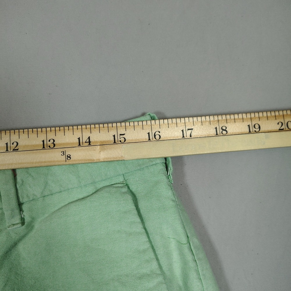 IZOD Shorts Mens 32 Green Flat Front Solid Cotton 45SH126317 - Picture 7 of 12